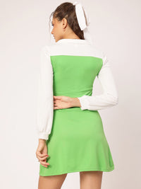 DressBerry Chic & Cheery Colourblocked Sheath Mini Dress