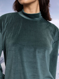 Tokyo Talkies High Neck Relaxed Top with Trousers