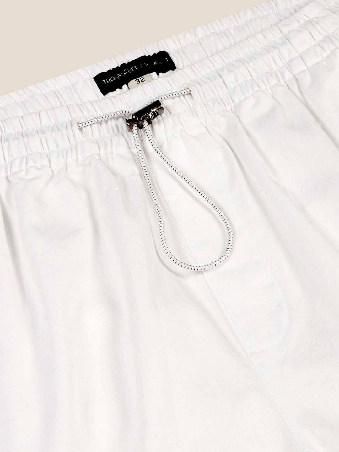 Thomas Scott Men Comfort Mid-Rise Easy Wash Cargos Trousers