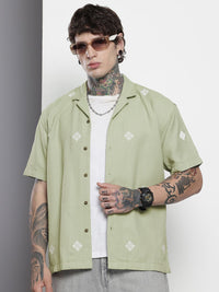 The Indian Garage Co Self Design Relaxed Fit Casual Shirt