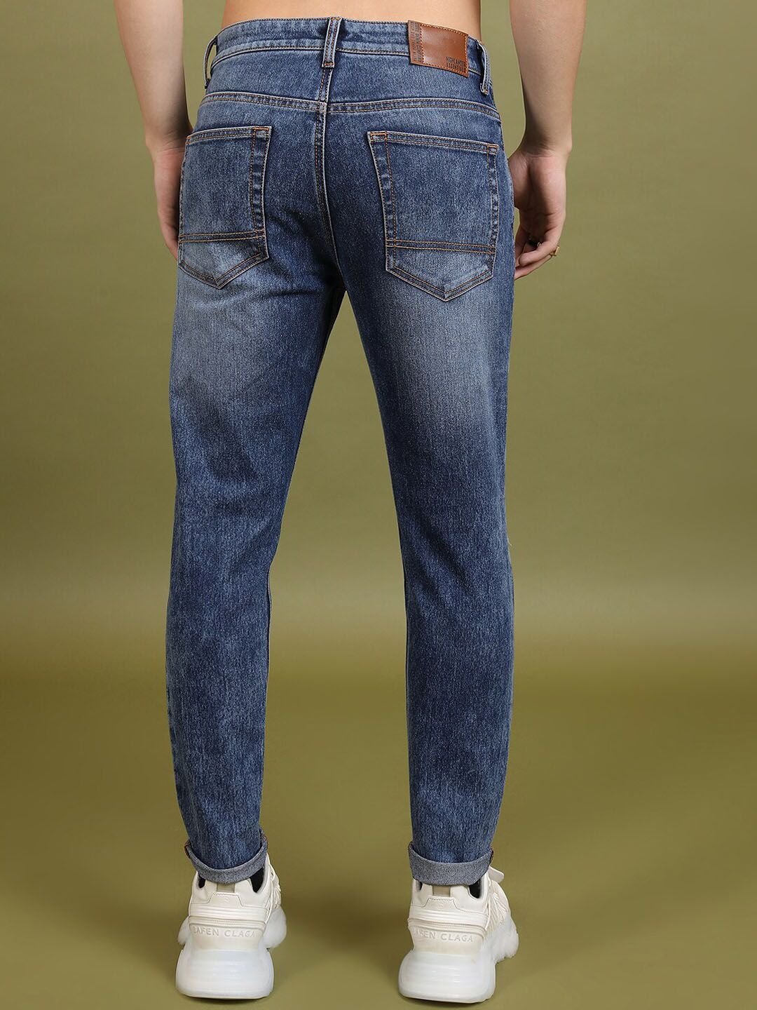 HIGHLANDER Men Mid Rise Slim Fit Stretchable Cotton Jeans