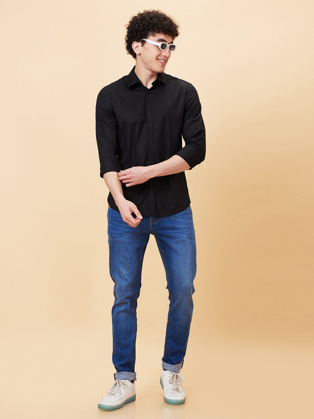 Being Human Spread Collar Slim Fit Casual Shirt