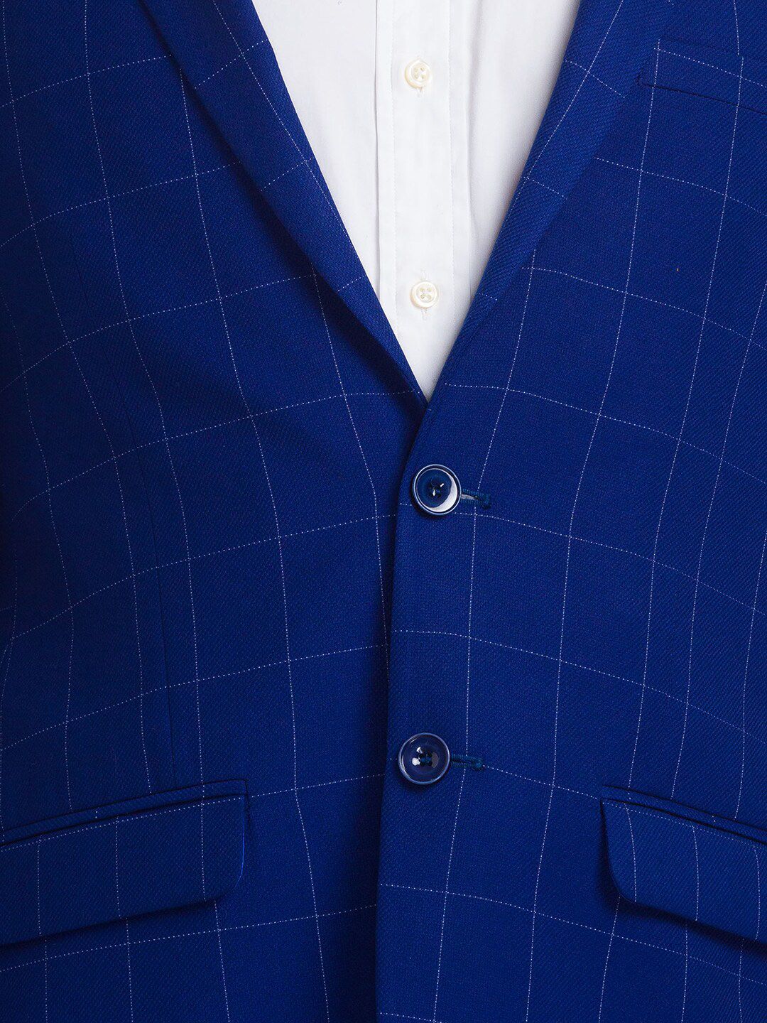 Park Avenue Men Checked Super Slim Fit 2 Piece Formal Suit