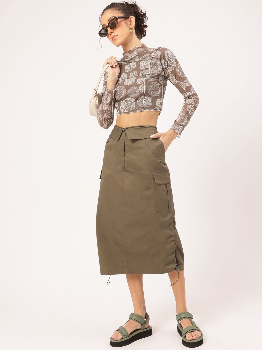 DressBerry Mesh Mania Fitted Crop Top