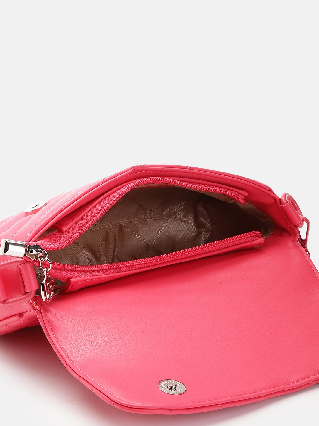 Lino Perros Structured Shoulder Bag with Quilted Detail