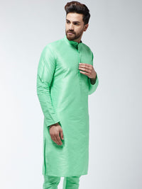 SOJANYA Lelaki Hijau Solid Kurta Lurus