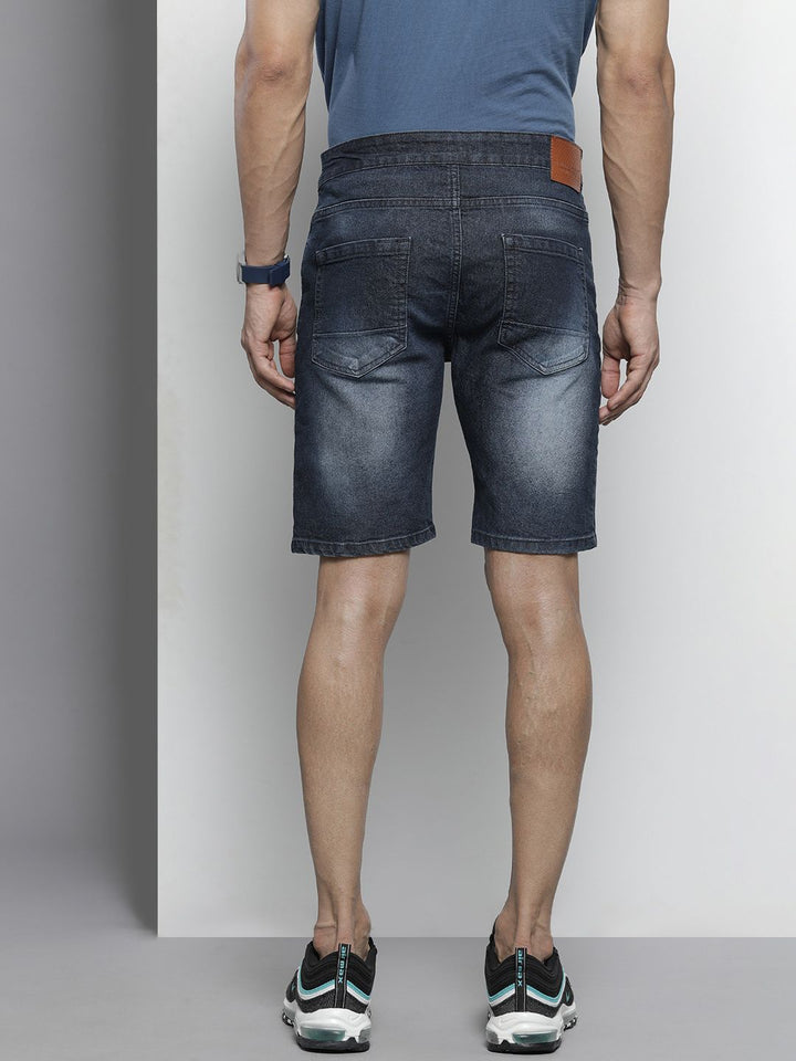 The Indian Garage Co Men Blue Slim Fit Denim Shorts