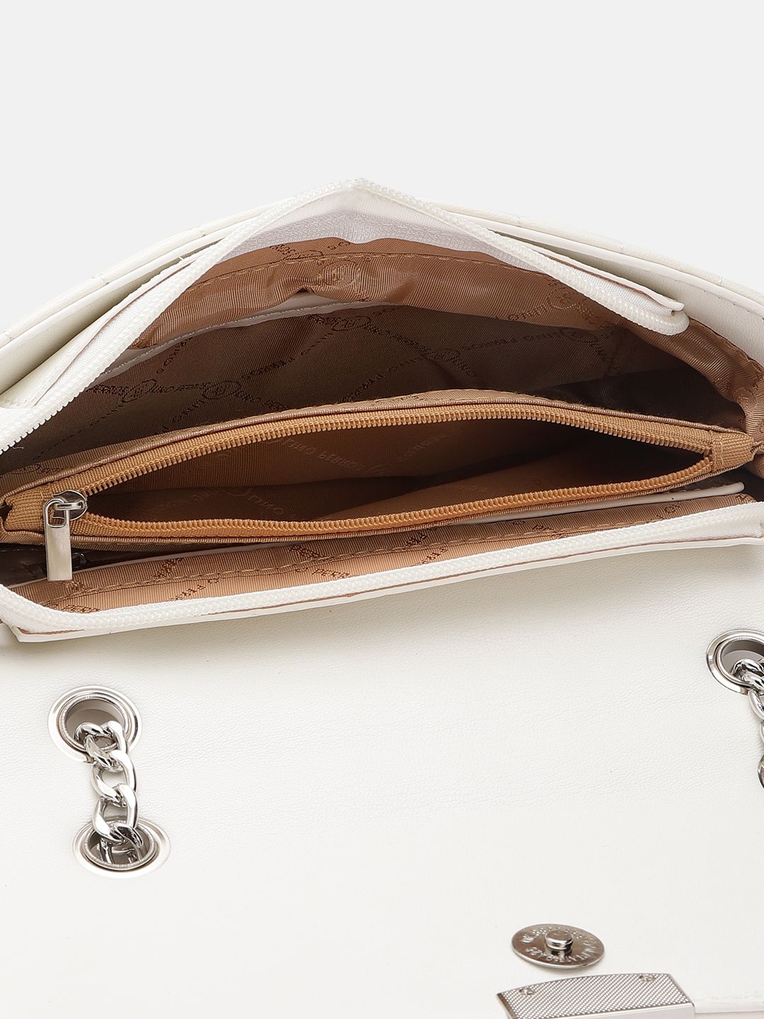 Lino Perros Structured Sling Bag with Quilted Detail