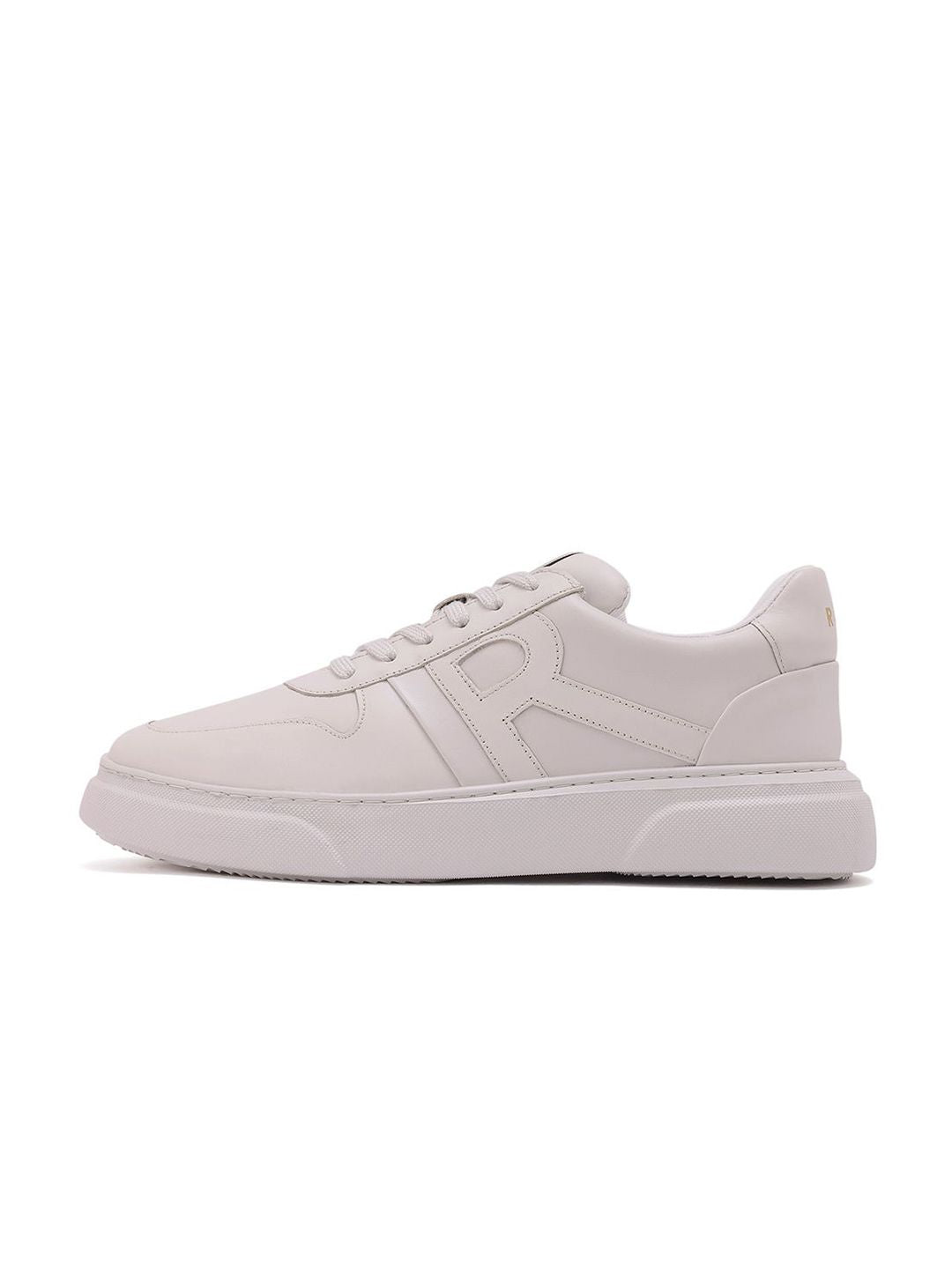 RARE RABBIT Men Woven Design Leather Round Toe Sneakers