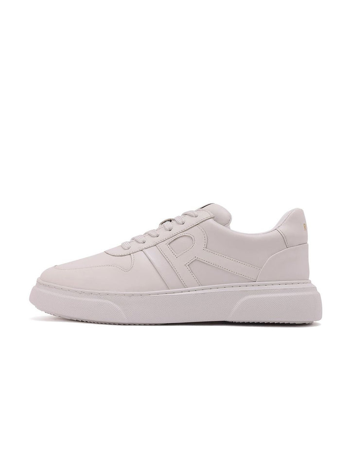 RARE RABBIT Men Woven Design Leather Round Toe Sneakers
