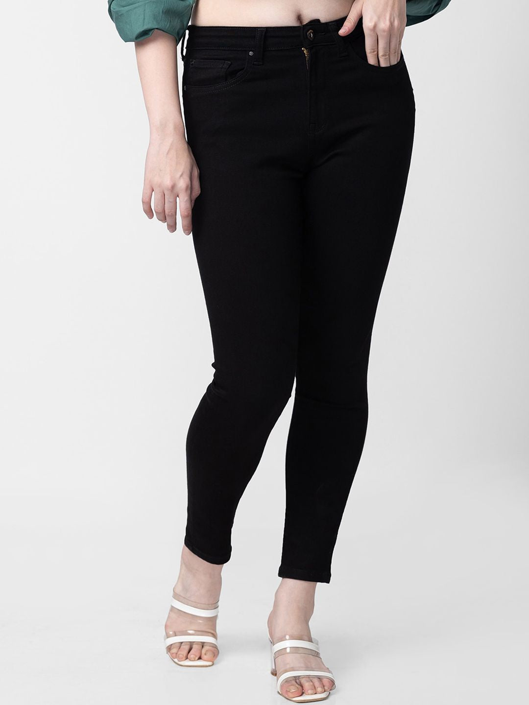 SPYKAR Women Skinny Fit High-Rise Cotton Jeans