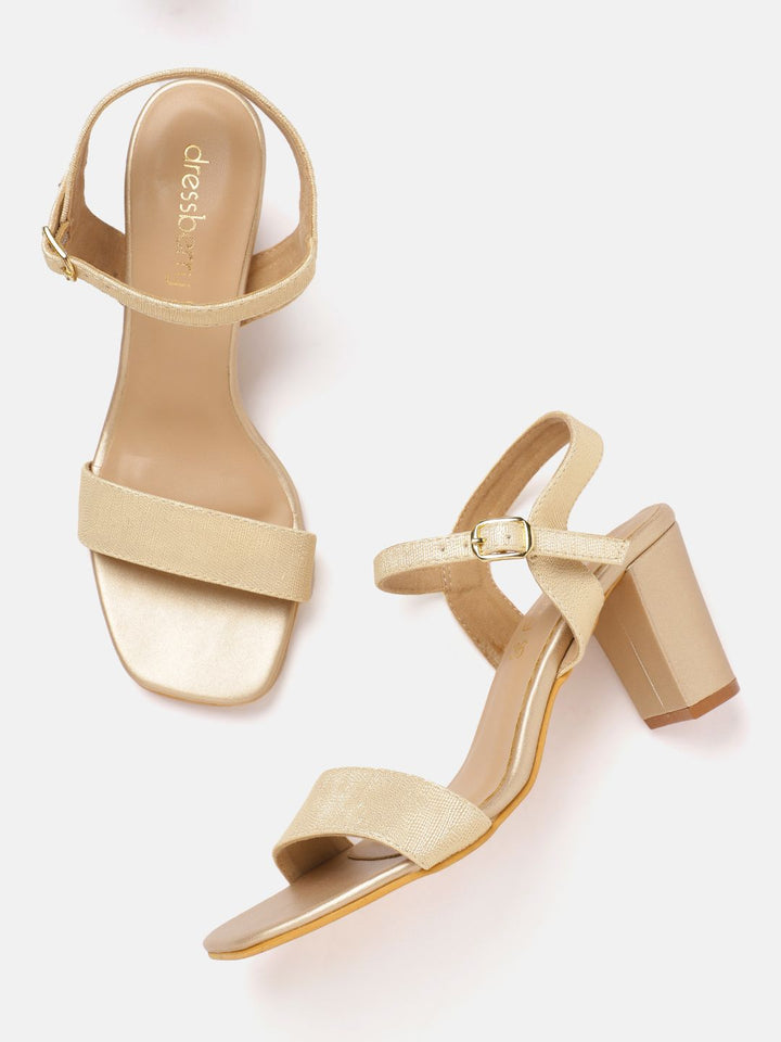 DressBerry Shimmery Block Heels