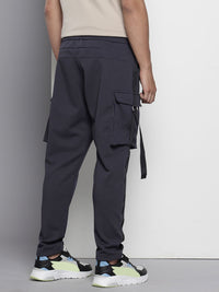 The Indian Garage Co Men Textured Relaxed Tapered Fit Joggers