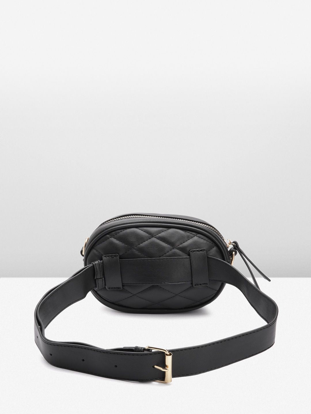 Lino Perros Geometric Textured Structured Sling Bag with Quilted Detail