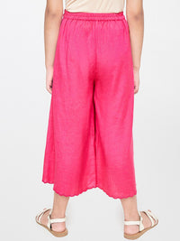 Global Desi Girls Pink Culottes Trousers