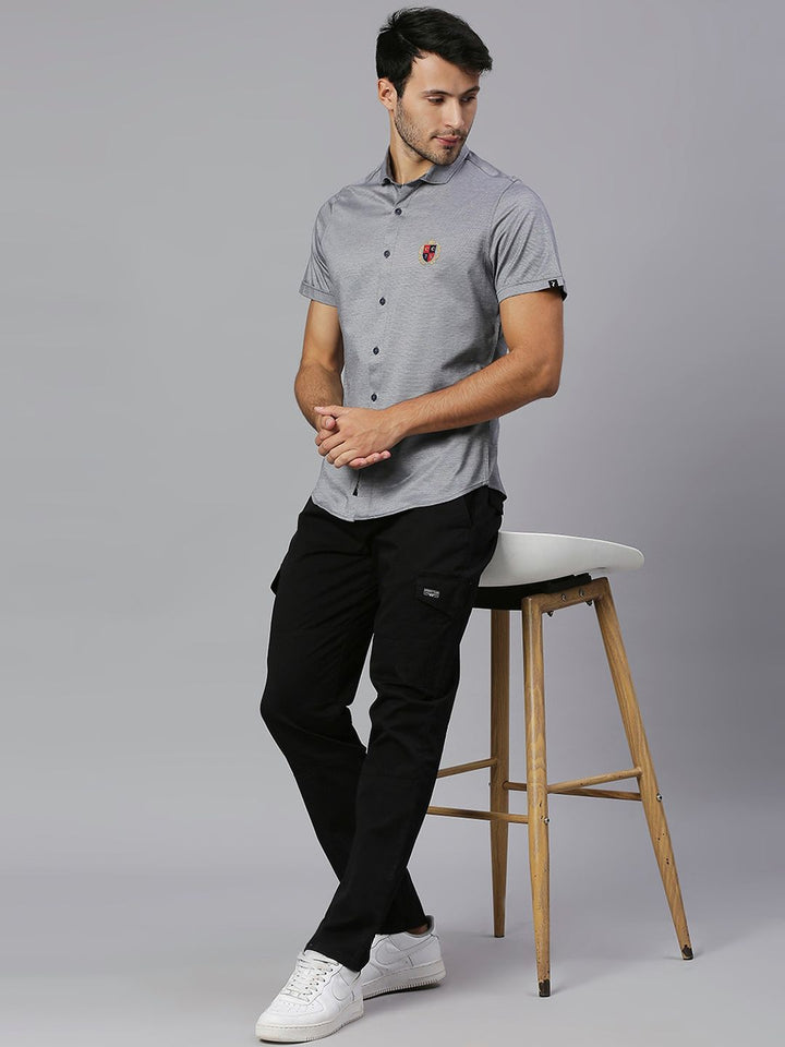 Thomas Scott Men Mid-Rise Smart Slim Fit Easy Wash Cargos Trousers