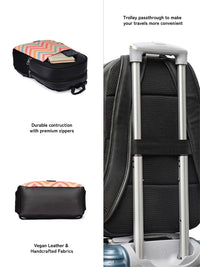 ZOUK Unisex Geometric Printed Water Resistance Backpack Up to 16 inch