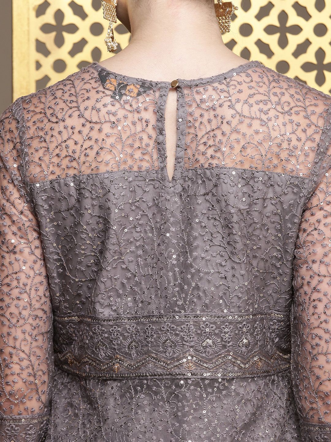 House of Pataudi Embroidered Sequined Jashn Kurta
