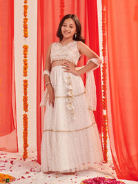 pspeaches Girls Printed Ready to Wear Lehenga Choli