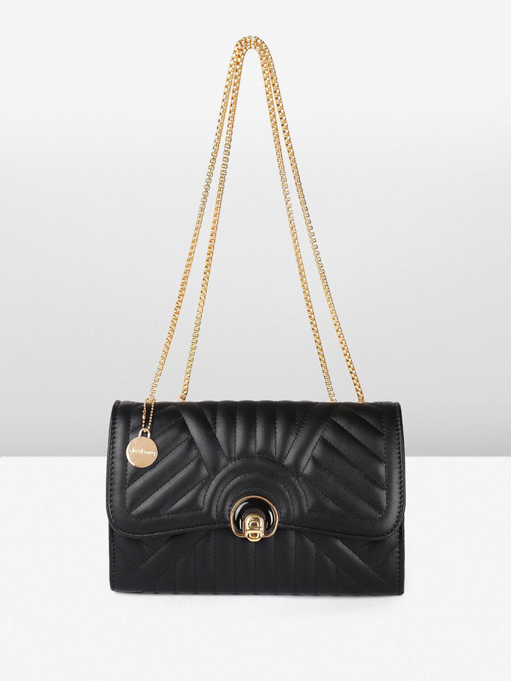 DressBerry Quilted Structured Shoulder Bag