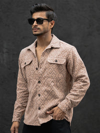Powerlook Men Spread Collar Solid Cotton Casual Shirt