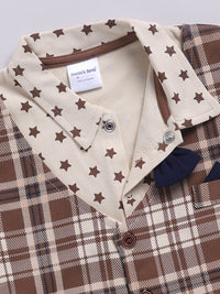 Moms Love Infant Boys Checked Pure Cotton Clothing Set