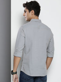 The Indian Garage Co Men Grey Solid Casual Shirt