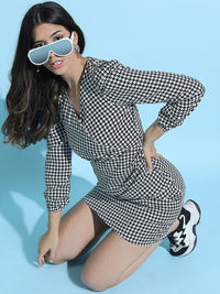 CHIC BY TOKYO TALKIES Women Stylish Black Geometric Dress