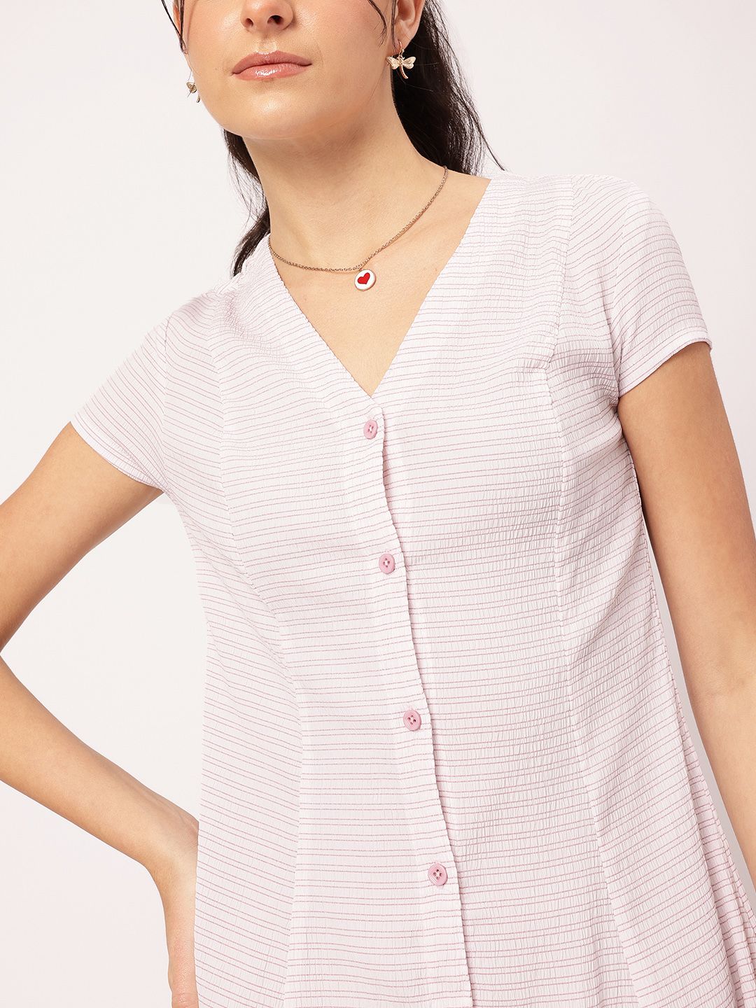 DressBerry Shirred Perfection Timeless Lines Paneled Dress