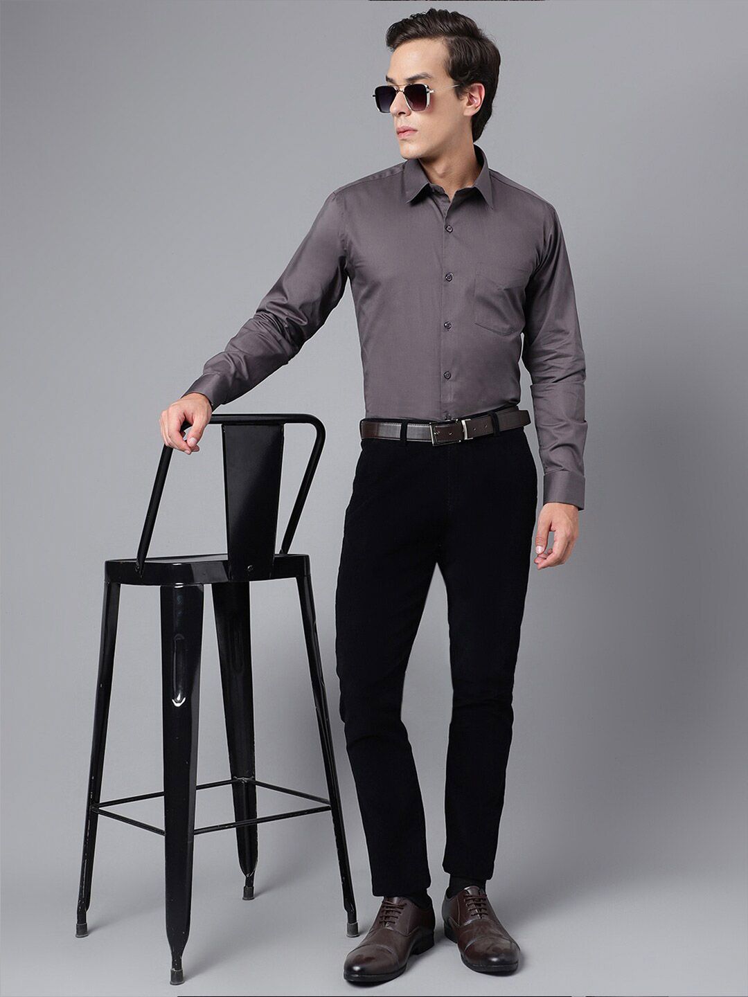 Hancock Modern Chest Pocket Slim Fit French Cuff Opaque Cotton Formal Shirt
