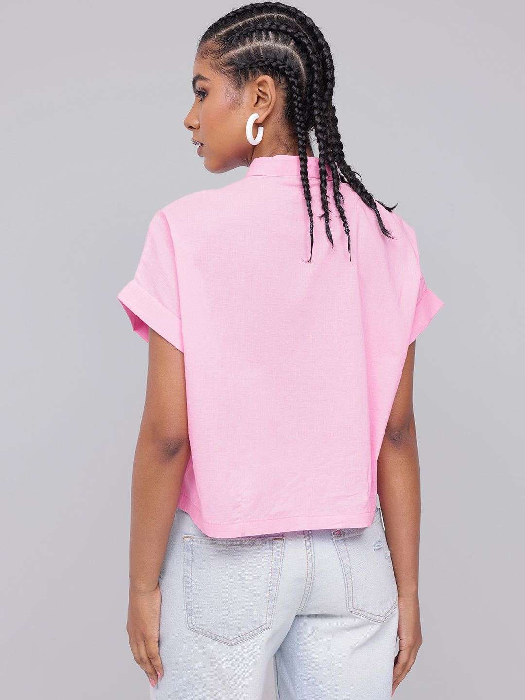 DressBerry Blowzy Pearl Detail Extended Sleeves Shirt