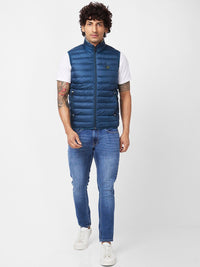 SPYKAR Mock Collar Slim Fit Cotton Puffer Jacket
