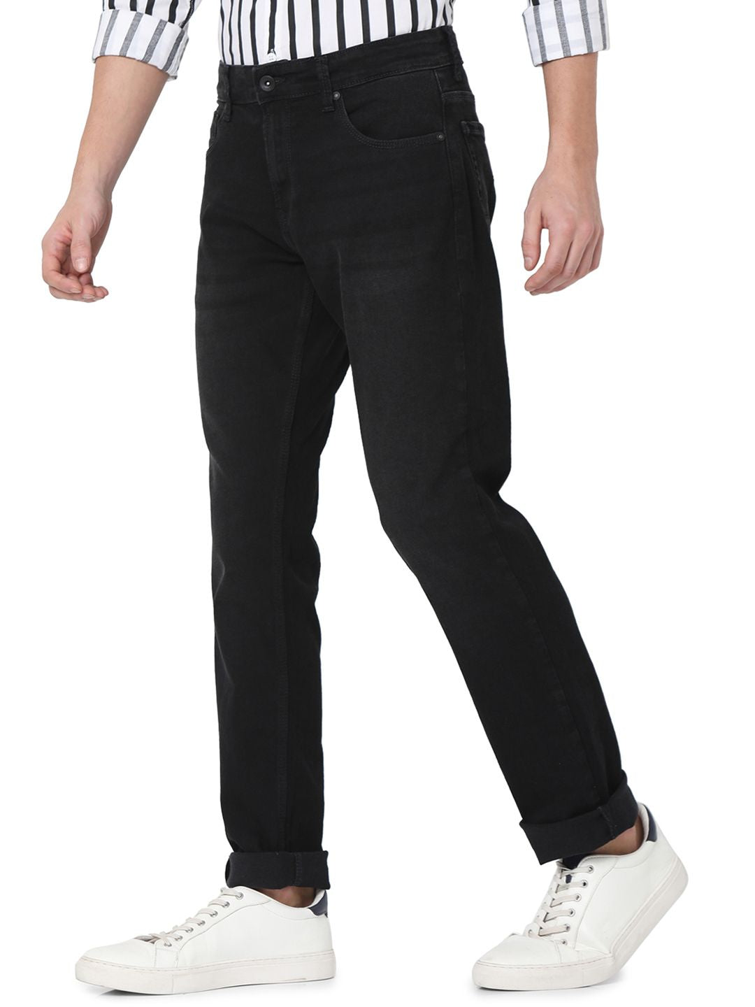 SPYKAR Men Comfort Straight Fit Light Fade Stretchable Jeans