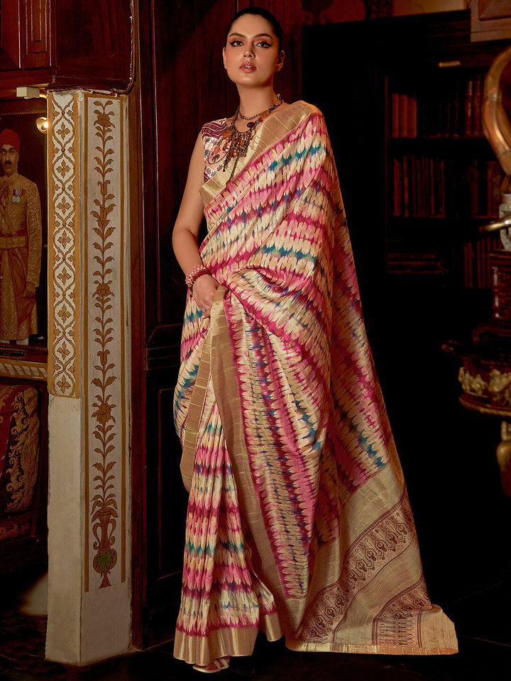 Saree mall Tie and Dye Zari  Sungudi Saree