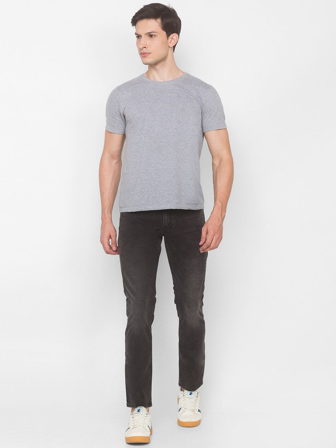 SPYKAR Men Black Skinny Fit Low-Rise Light Fade Jeans