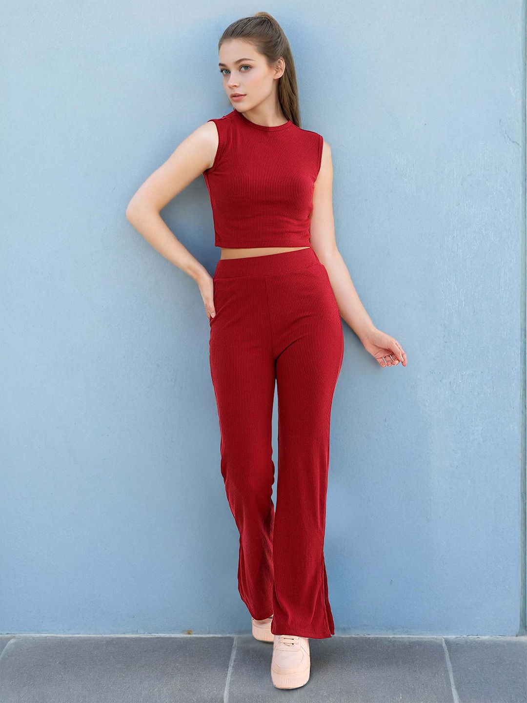 Freehand by The Indian Garage Co Sleeveless Crop Top & Trouser
