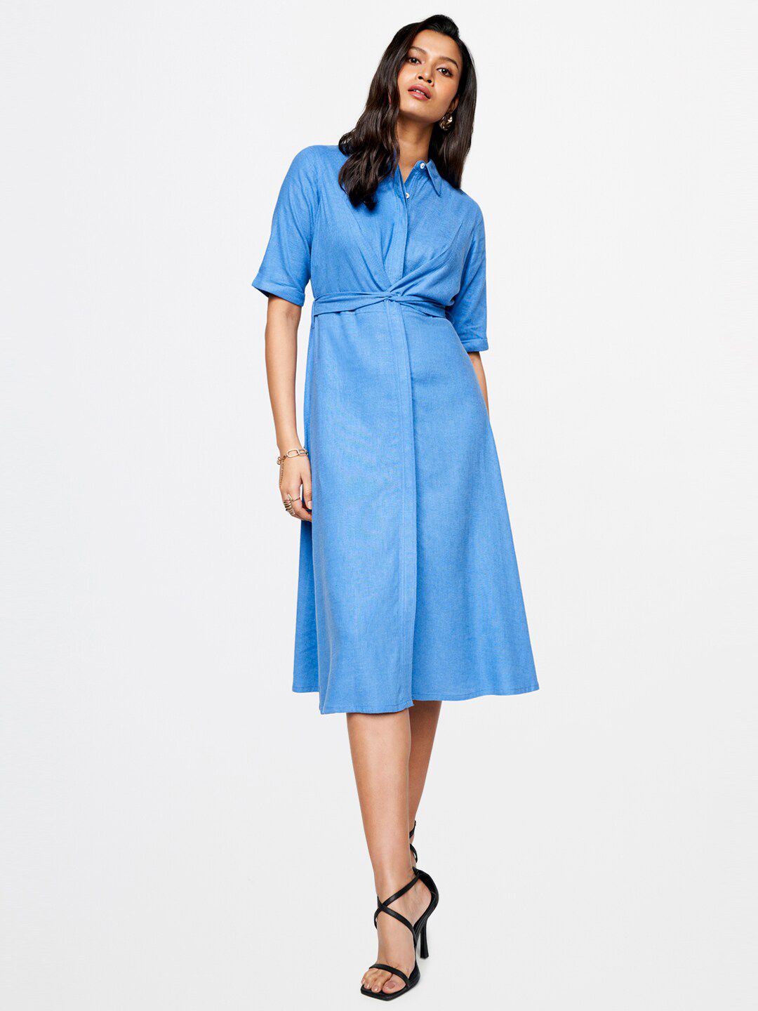 AND Regular Linen Shirt Dress