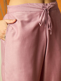 KALINI Yoke Design Regular Sequinned Straight Kurta with Trousers & Dupatta