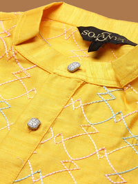 SOJANYA Kurta Kerja Benang Sulam Motif Etnik