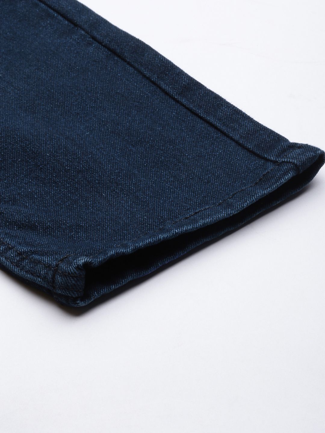 The Indian Garage Co Men Carrot Fit Low Distress Light Fade Stretchable Jeans