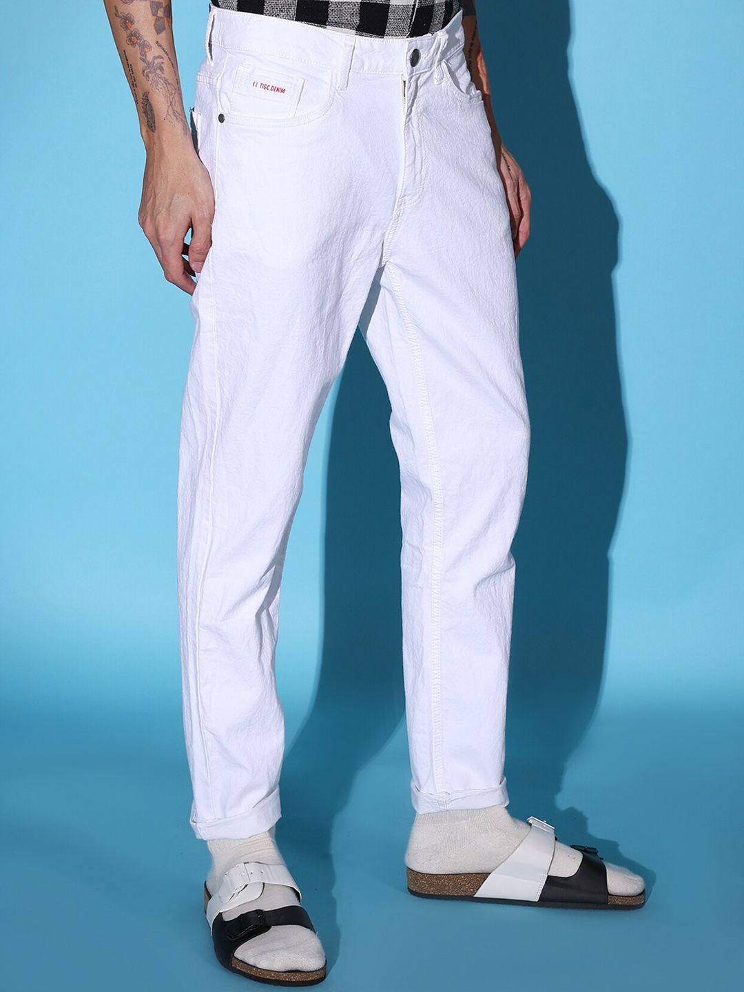 The Indian Garage Co Men Mid-Rise Slim Fit Jeans