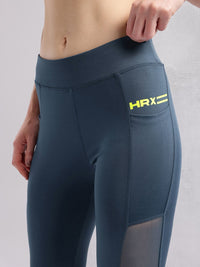 HRX by Hrithik Roshan Women Mesh Detail Cropped Training Tights