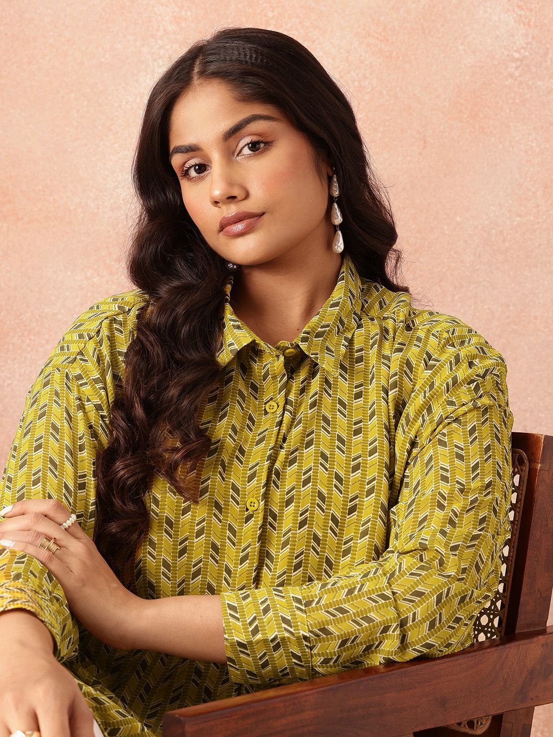 all about you Plus Size Printed Casual Shirt