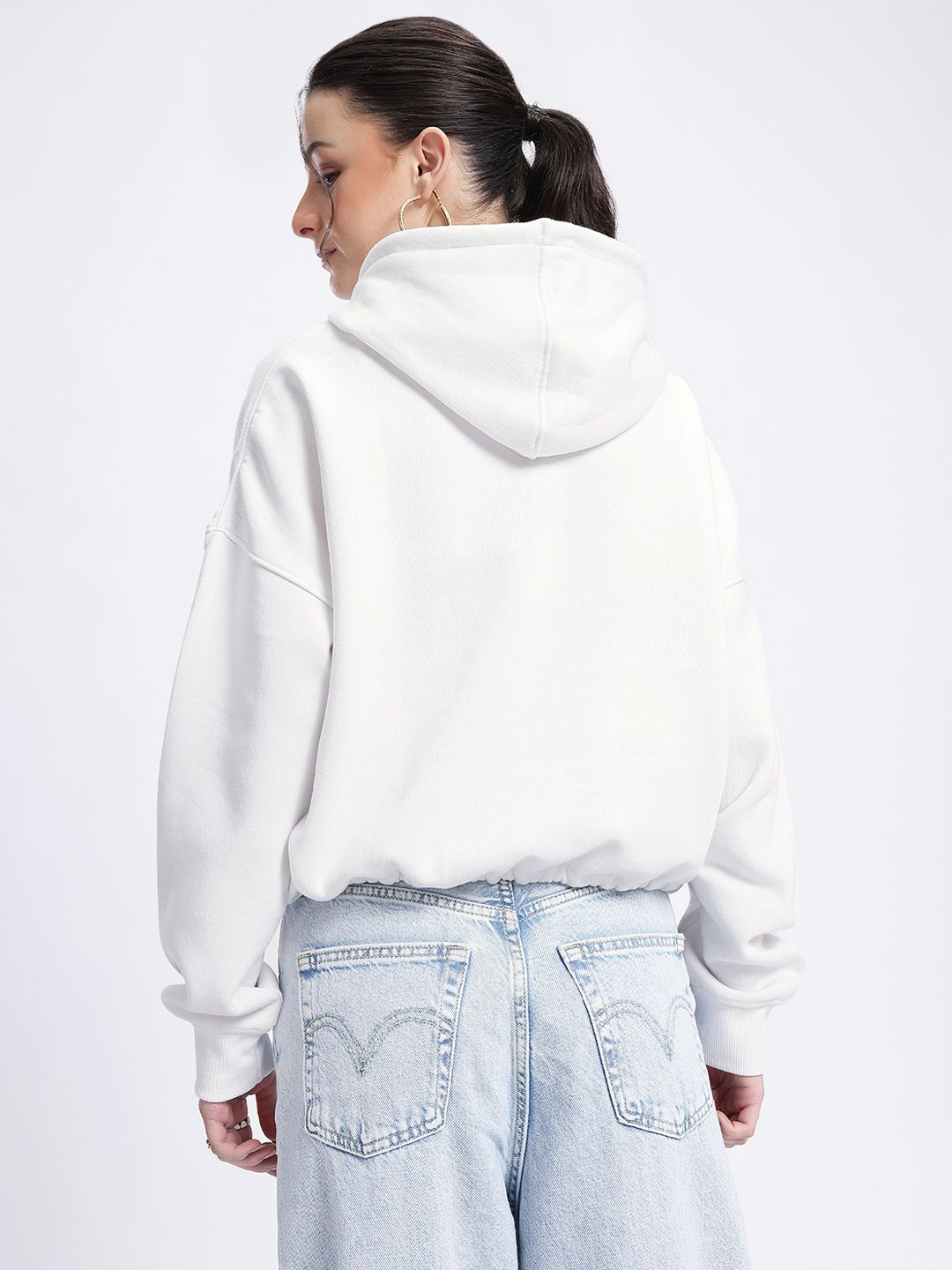 DressBerry Snug Life Printed Hooded Sweatshirt