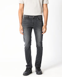 RARE RABBIT Men Hawkins Slim Fit Mid-Rise Cotton Jeans