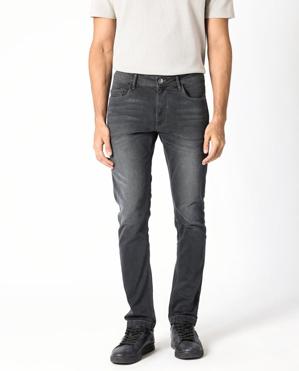 RARE RABBIT Men Hawkins Slim Fit Mid-Rise Cotton Jeans
