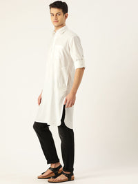 SOJANYA Lelaki Putih Solid Pathani Kurta
