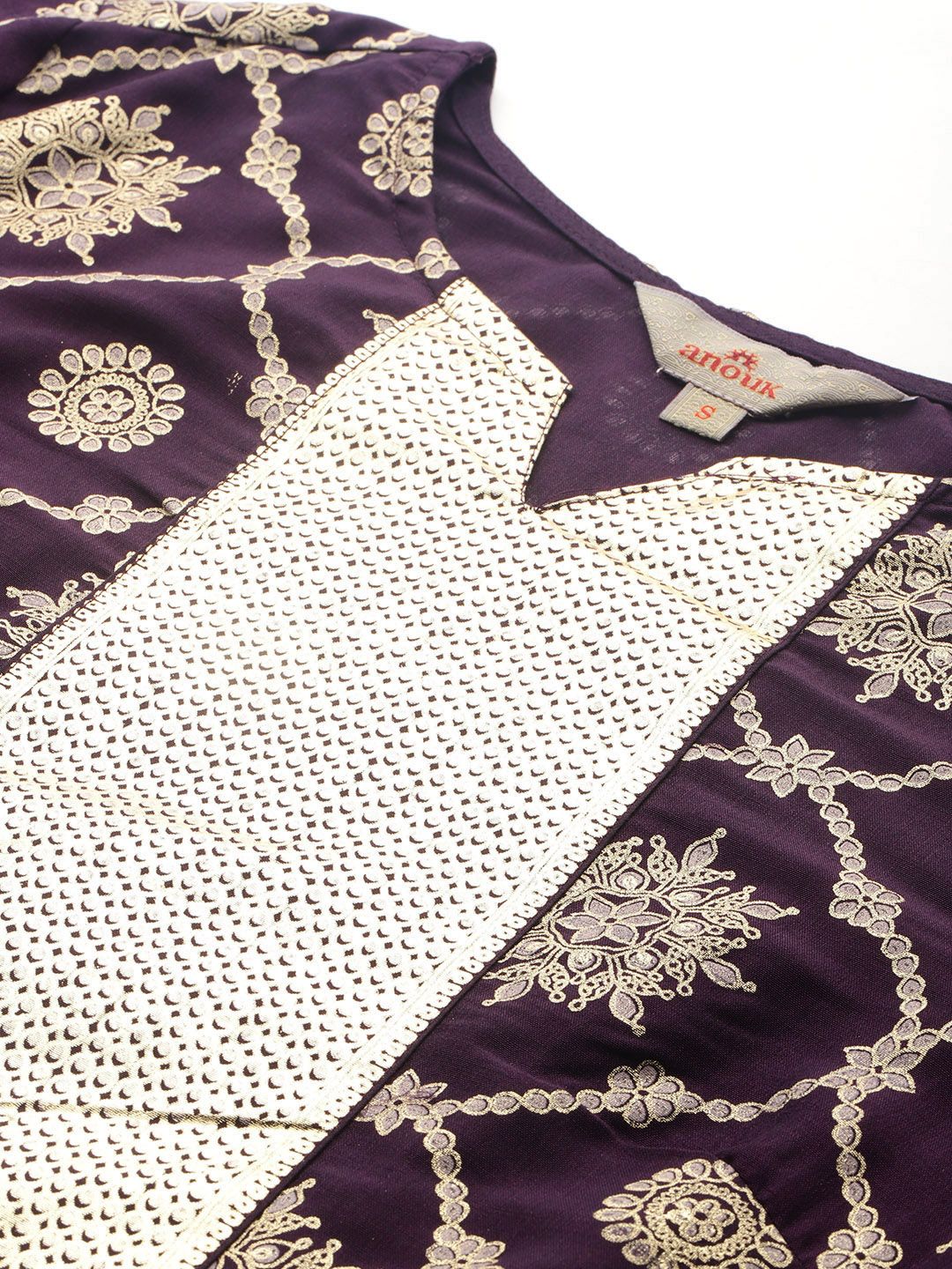 Anouk Ethnic Motifs Print Kurta with Salwar & Dupatta
