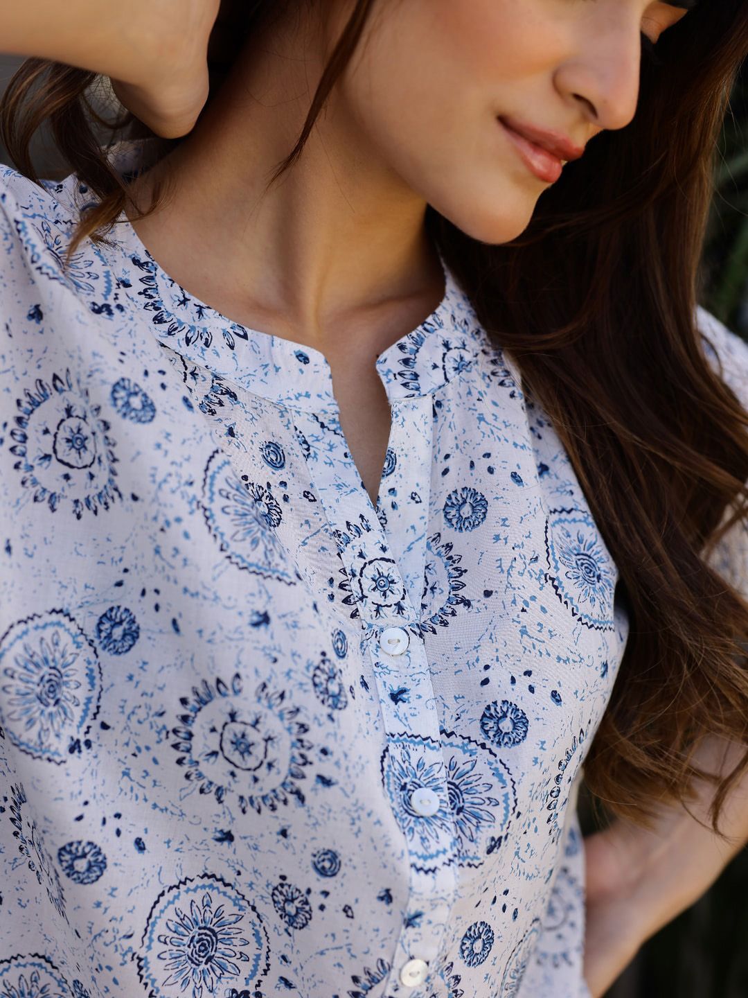 SANSKRUTIHOMES Ethnic Motifs Printed Pure Cotton Night suit