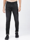 LOCOMOTIVE Men Black Slim Fit Mid-Rise Clean Look Stretchable Jeans